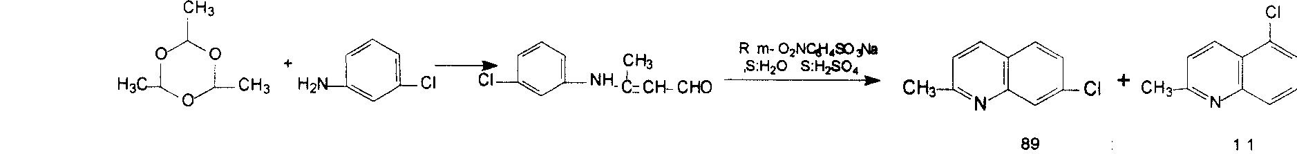 Preparation method of midbody 7-chloroquinaldine