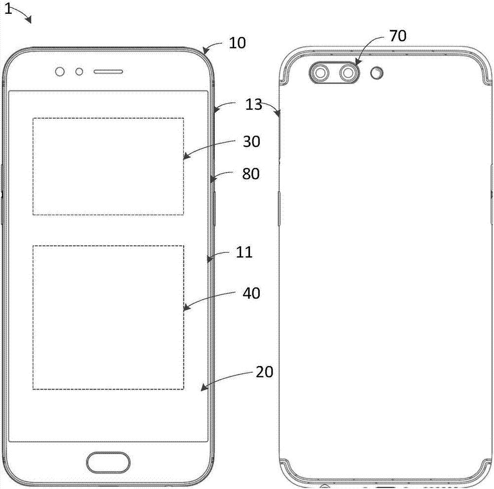 Camera assembly, middle frame assembly and mobile terminal