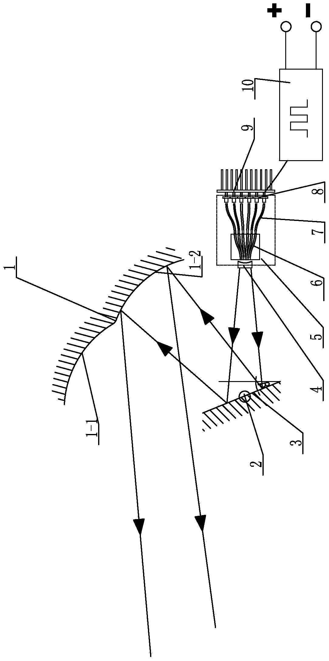 High and low light integrated headlamp based on laser light source and lighting method thereof