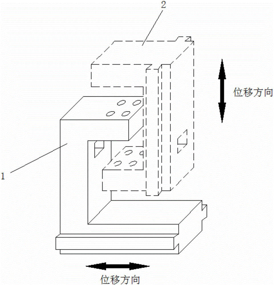 Rock tension shear test device and method used in tension shear test machine