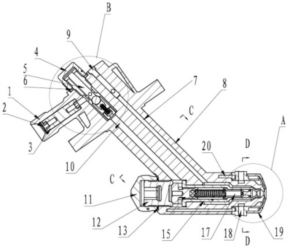 A dual fuel nozzle with dual oil passages and single nozzle