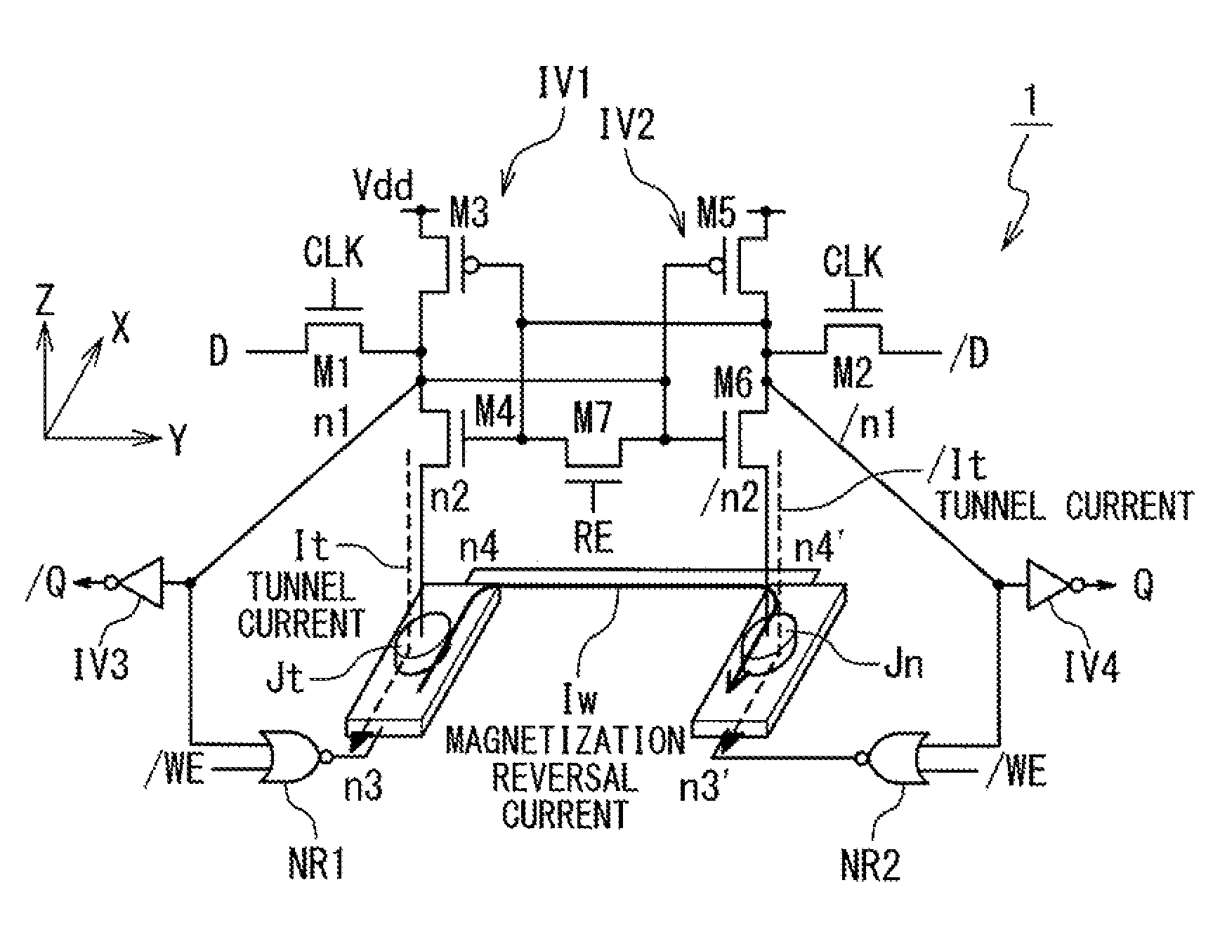 Nonvolatile latch circuit