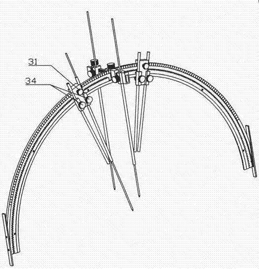 Closing spine puncture guiding instrument