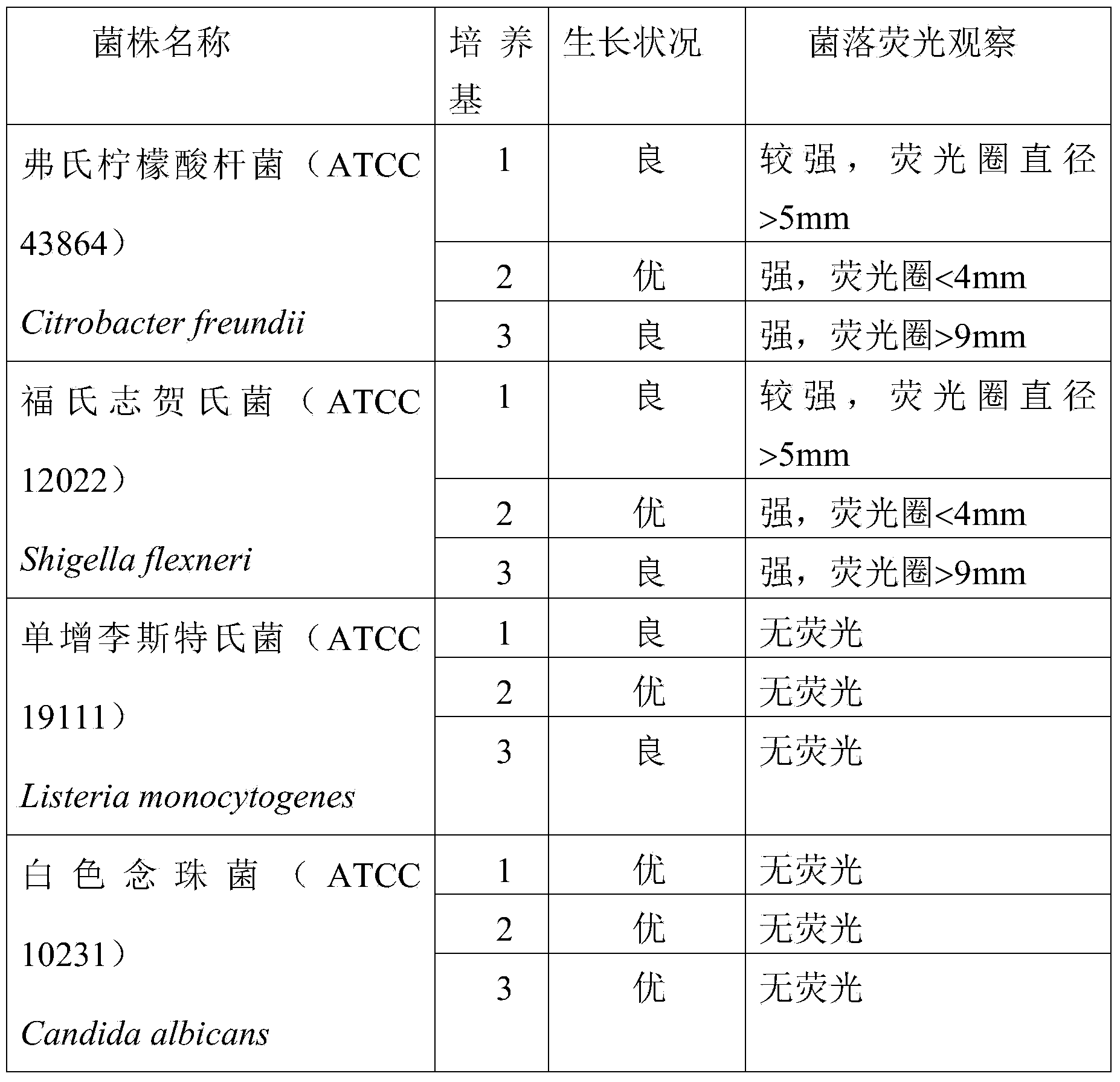 Culture medium for identifying gram-negative and positive bacteria and use method