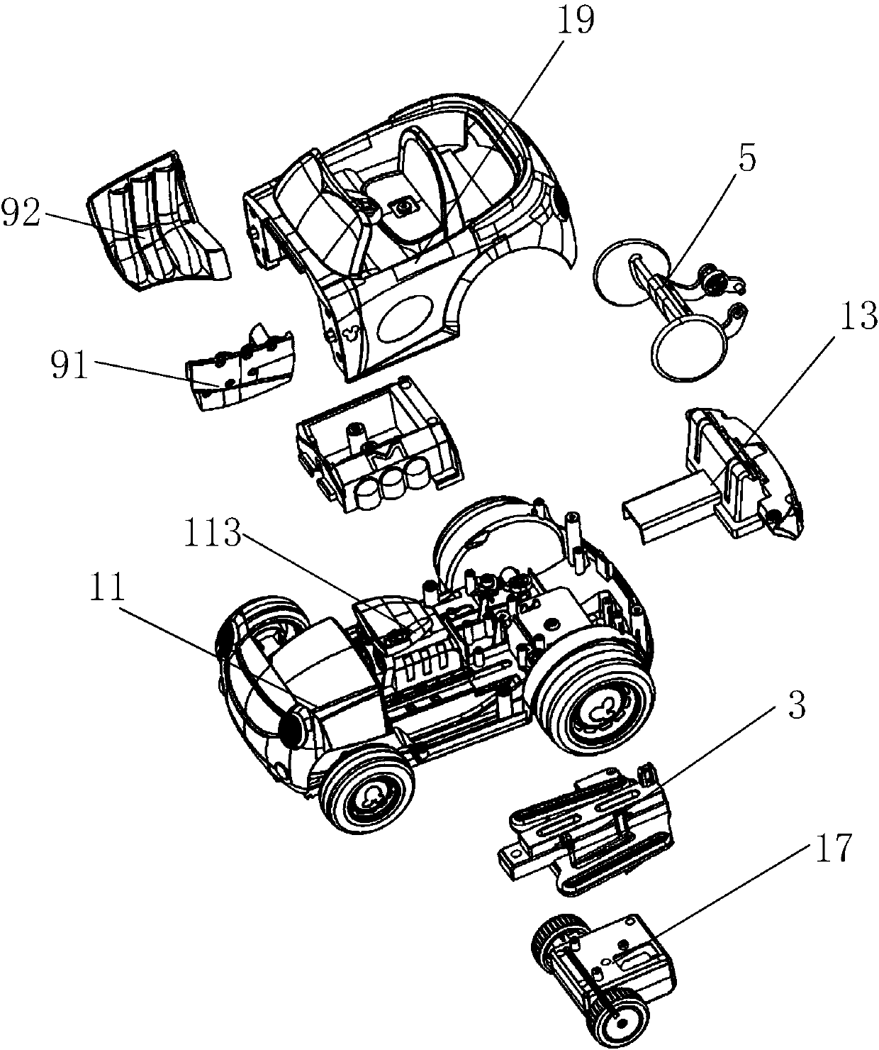 Deformation toy car