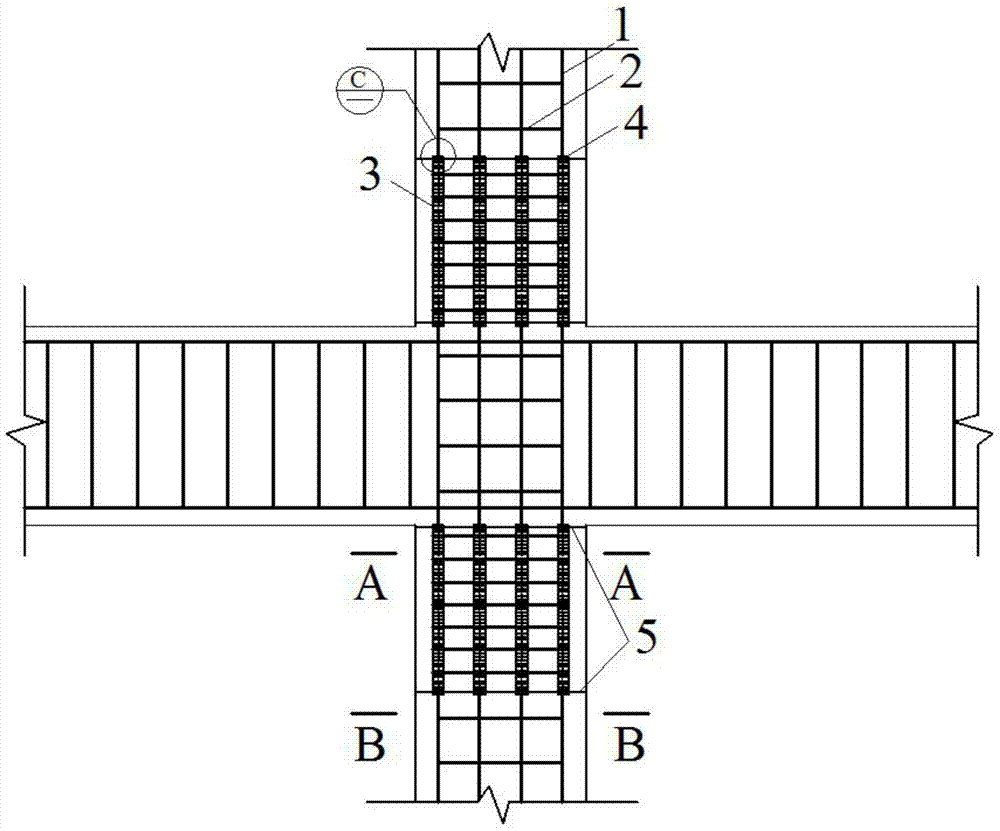 Reinforced concrete column with non-adhesive ends and preparation method thereof