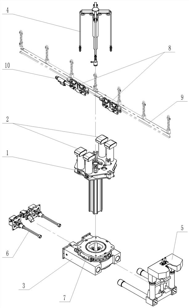 Automatic carrying robot for unit support