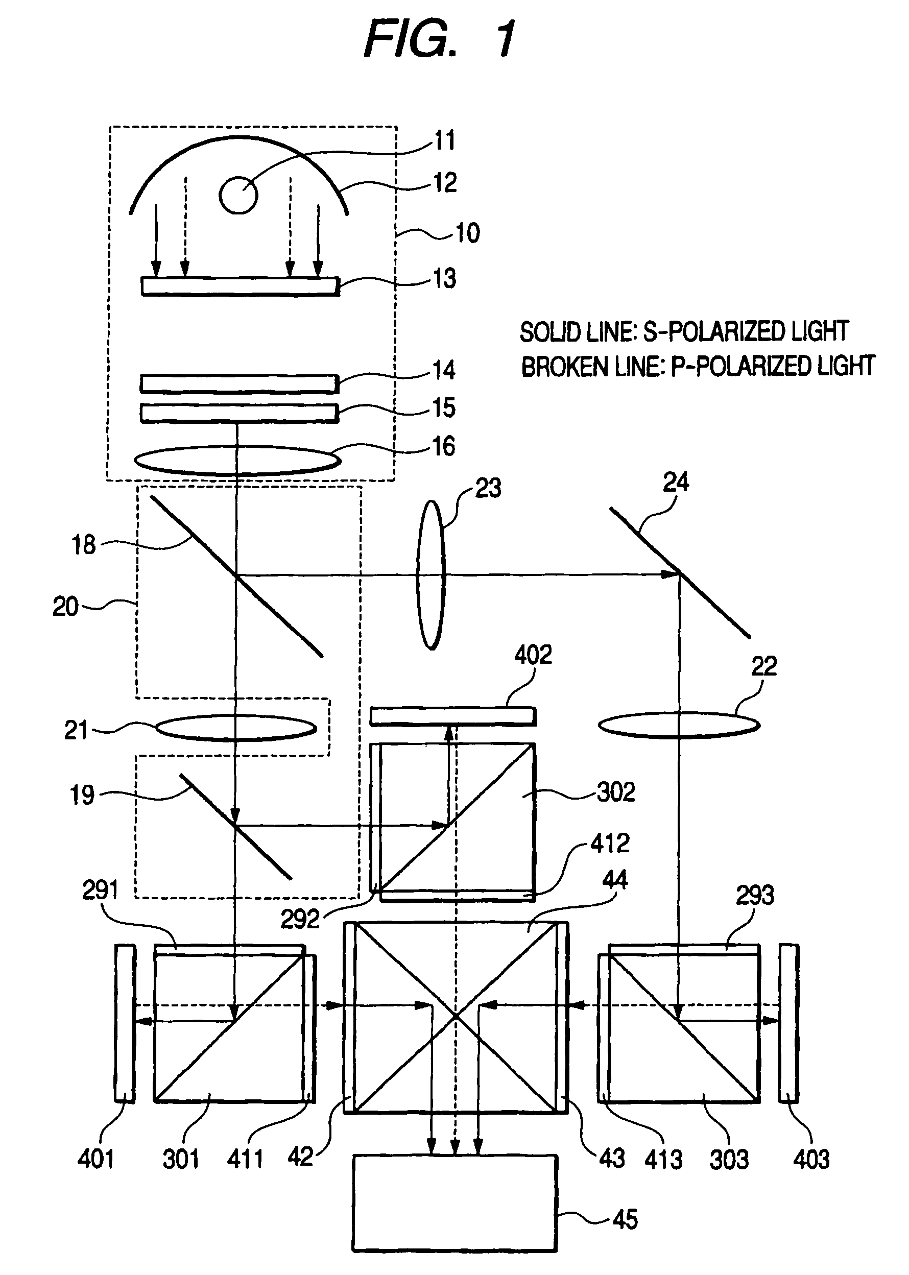 Optical unit and projection-type image display apparatus using the same