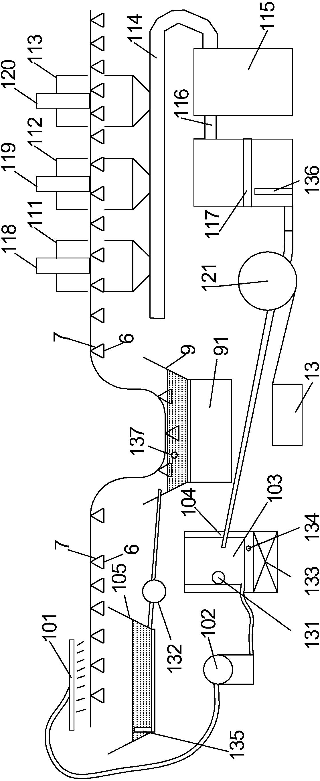 Oil temperature circulation control system for tung oil heat treatment production line of bamboo and wood products