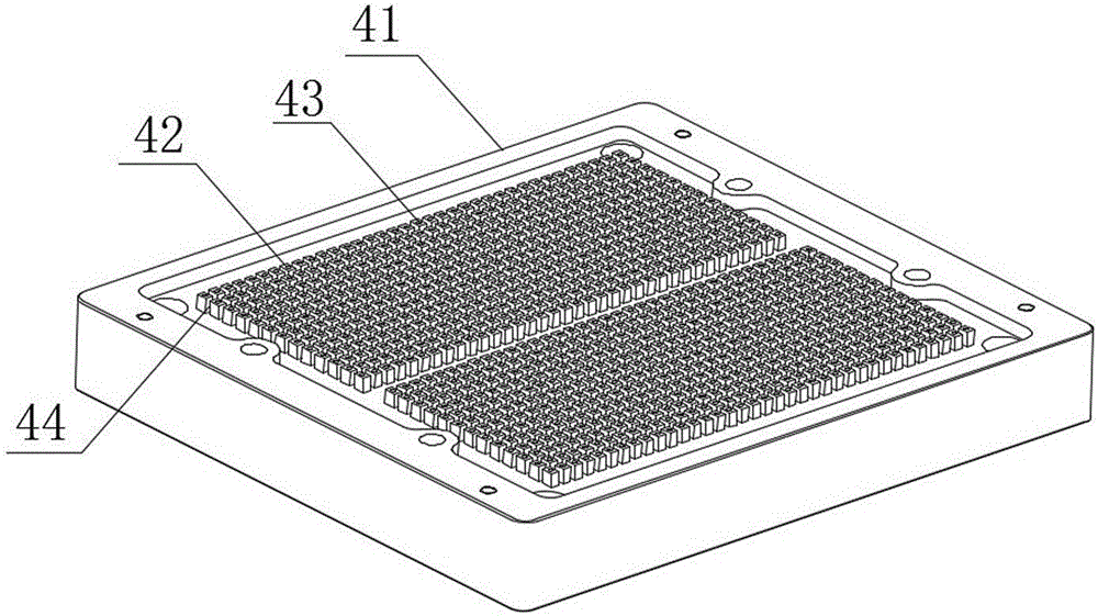 Printing mechanism for raw ceramic chip through hole wall metallization