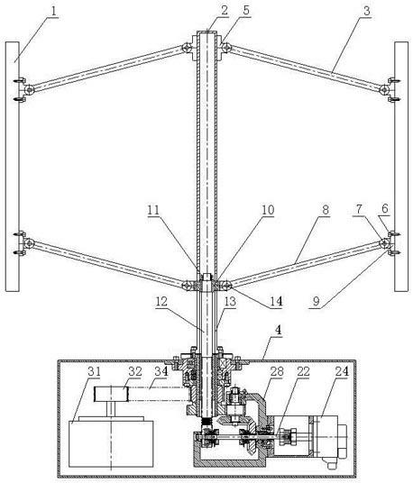 Intelligent reducing self-starting vertical axis wind power generation device