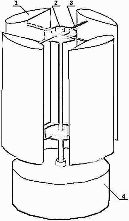 Intelligent reducing self-starting vertical axis wind power generation device