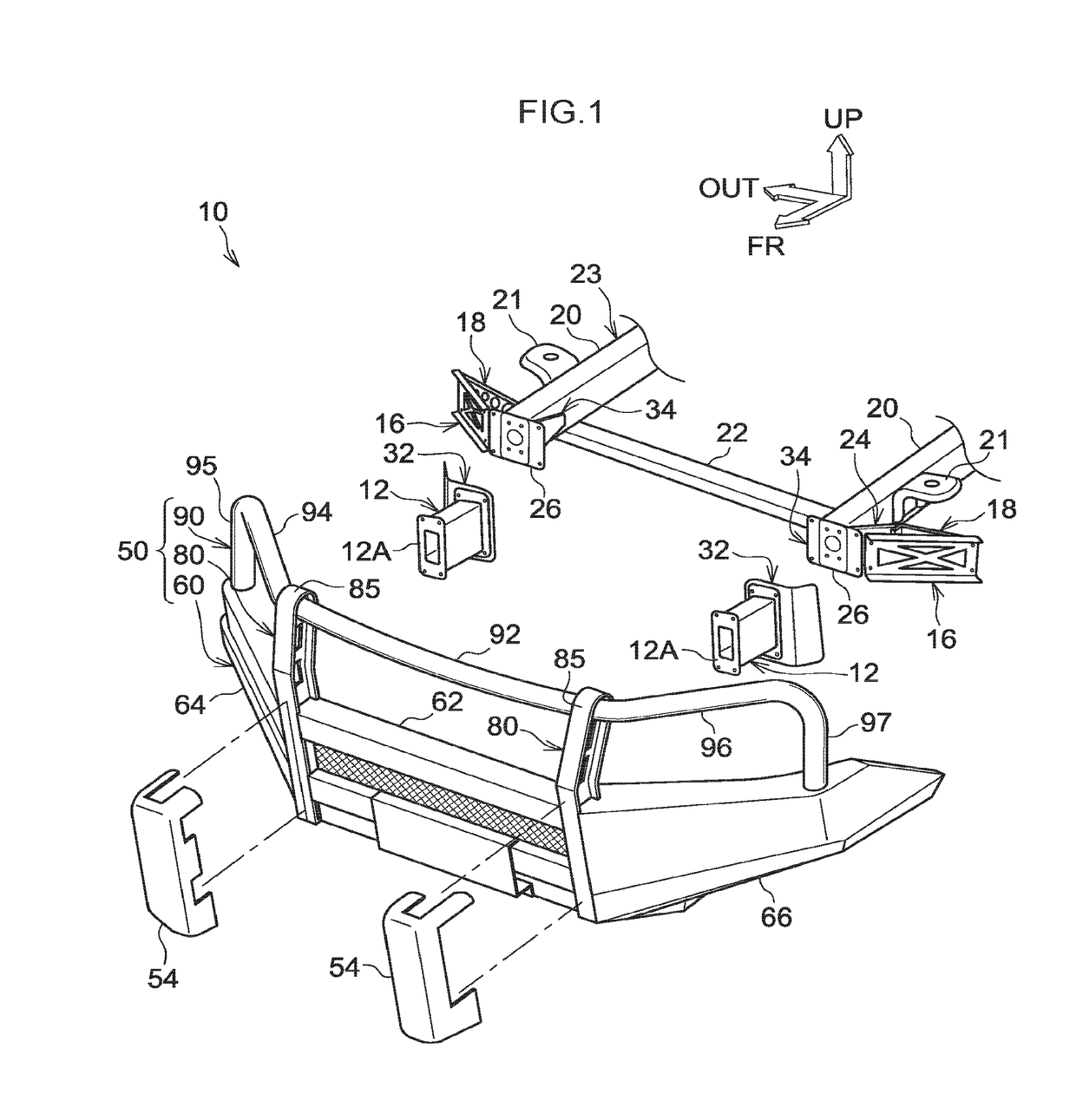 Vehicle front portion structure