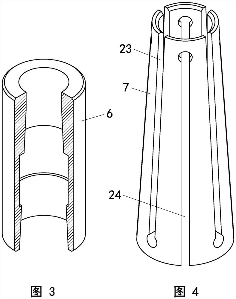 Locking and sealing connection structure for load-bearing cable