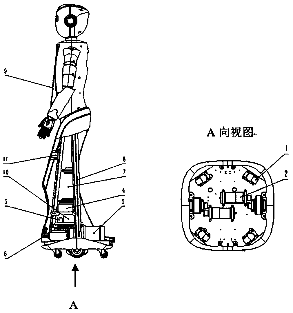 ROS-based service robot and multi-target autonomous cruise method