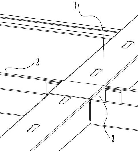 Assembly type suspended ceiling single-layer keel clamping structure