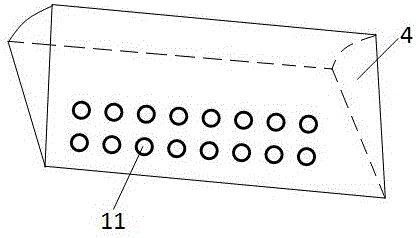 Manufacturing process of VARI composite material foam sandwiched wedge-shaped part and obtained wedge-shaped part