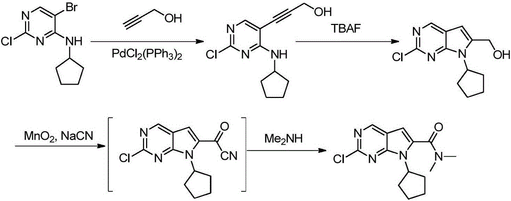 New synthesis method of ribociclib intermediate