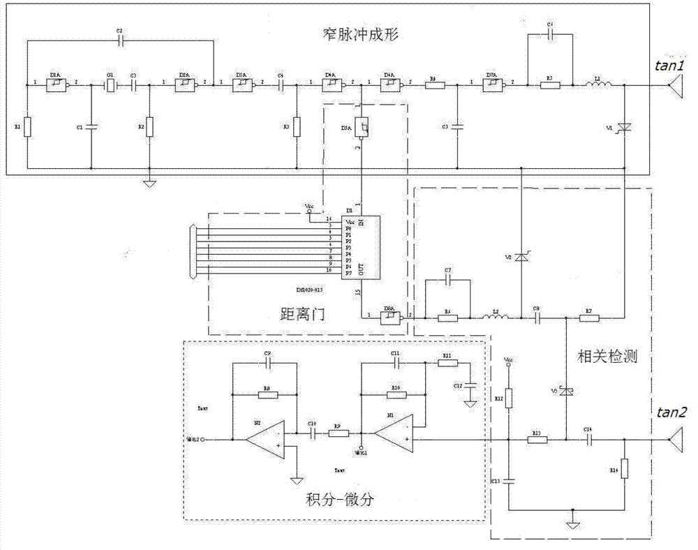 Micropower impact-type biological radar front end