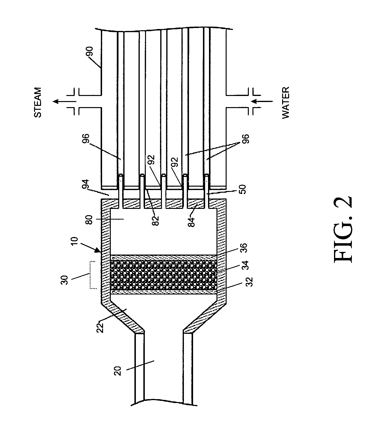 Apparatus and catalytic partial oxidation process for recovering sulfur from an H2S-containing gas stream