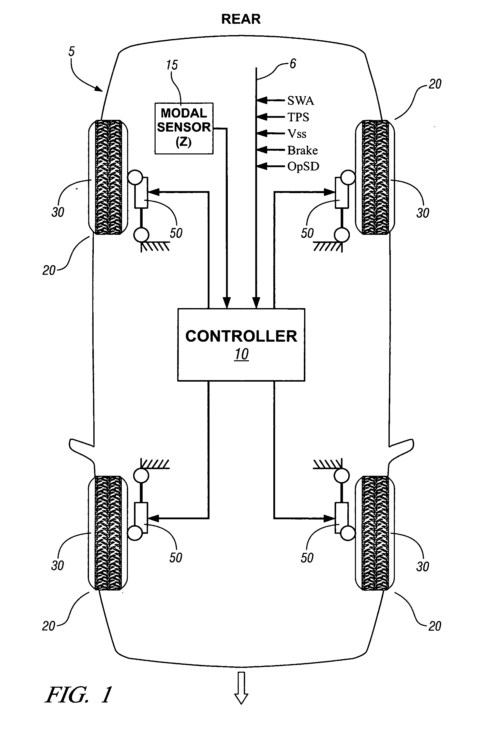 Method and apparatus for controlling damping of a vehicle suspension