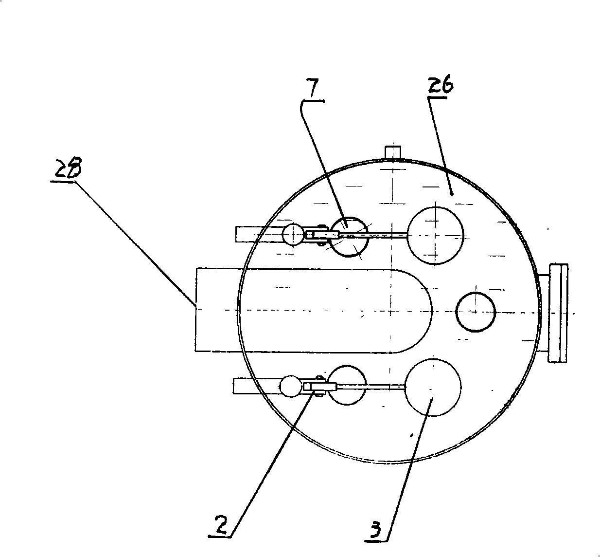 Open back water reciprocating flue type normal pressure boiler