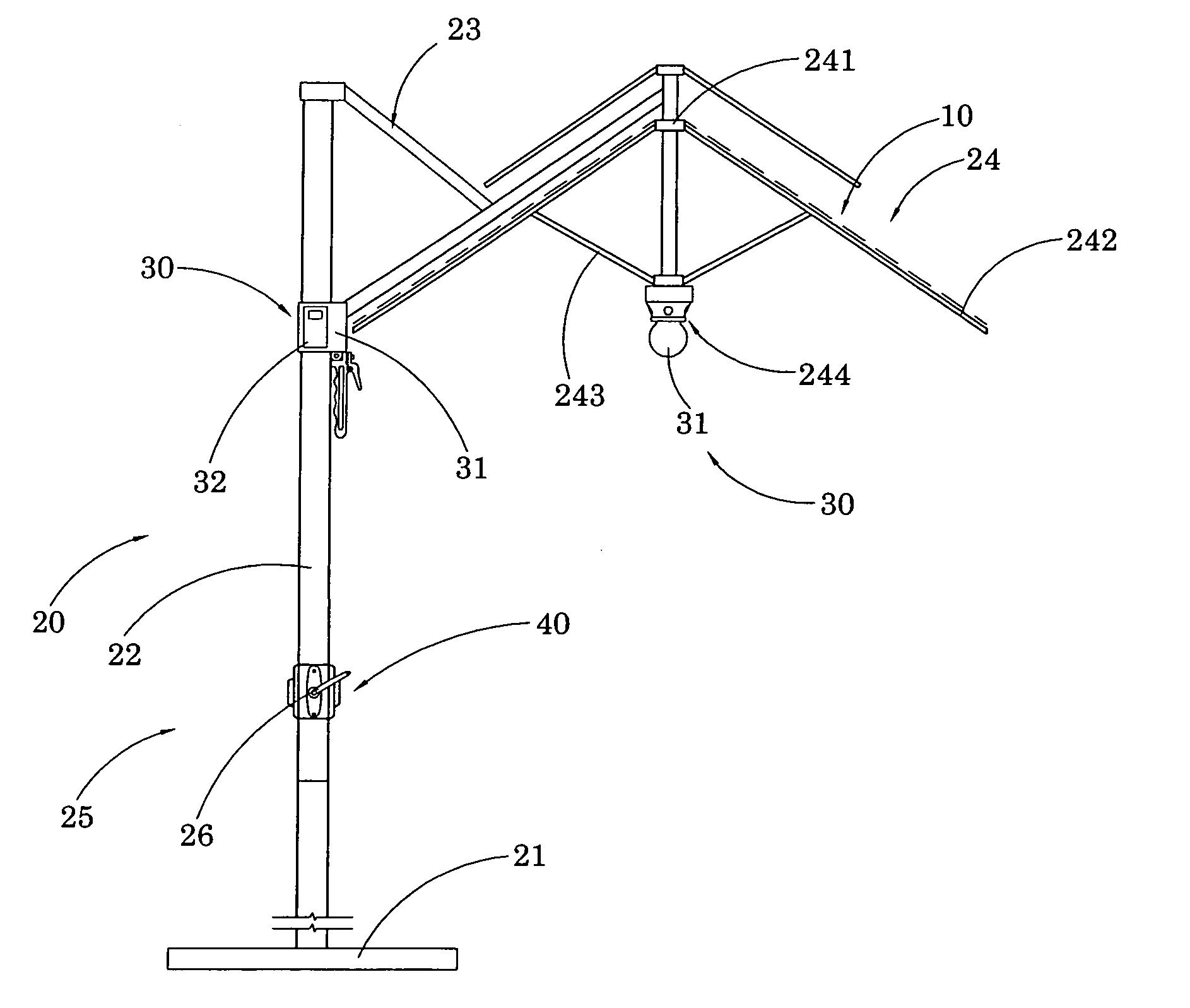 Electrical arrangement of shading device