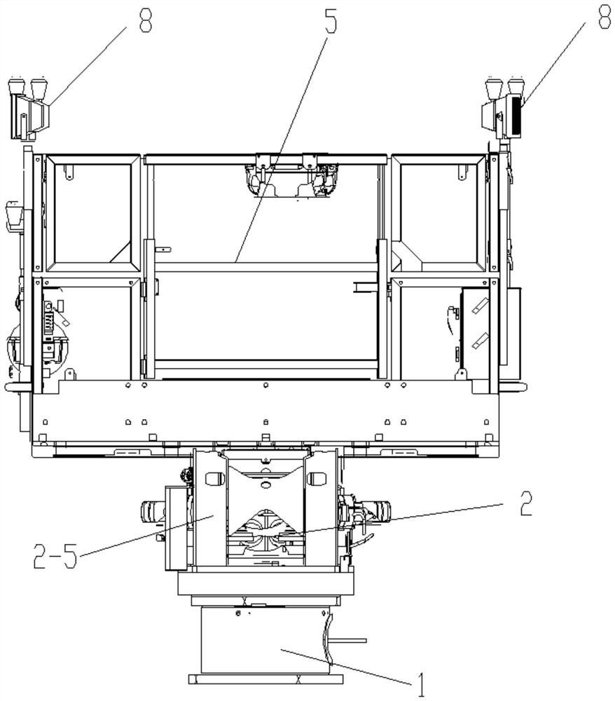 Straight arm double-rotation maintenance operation platform mechanism