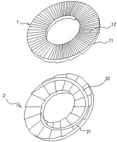 Anti-loosening and anti-skidding combined gasket