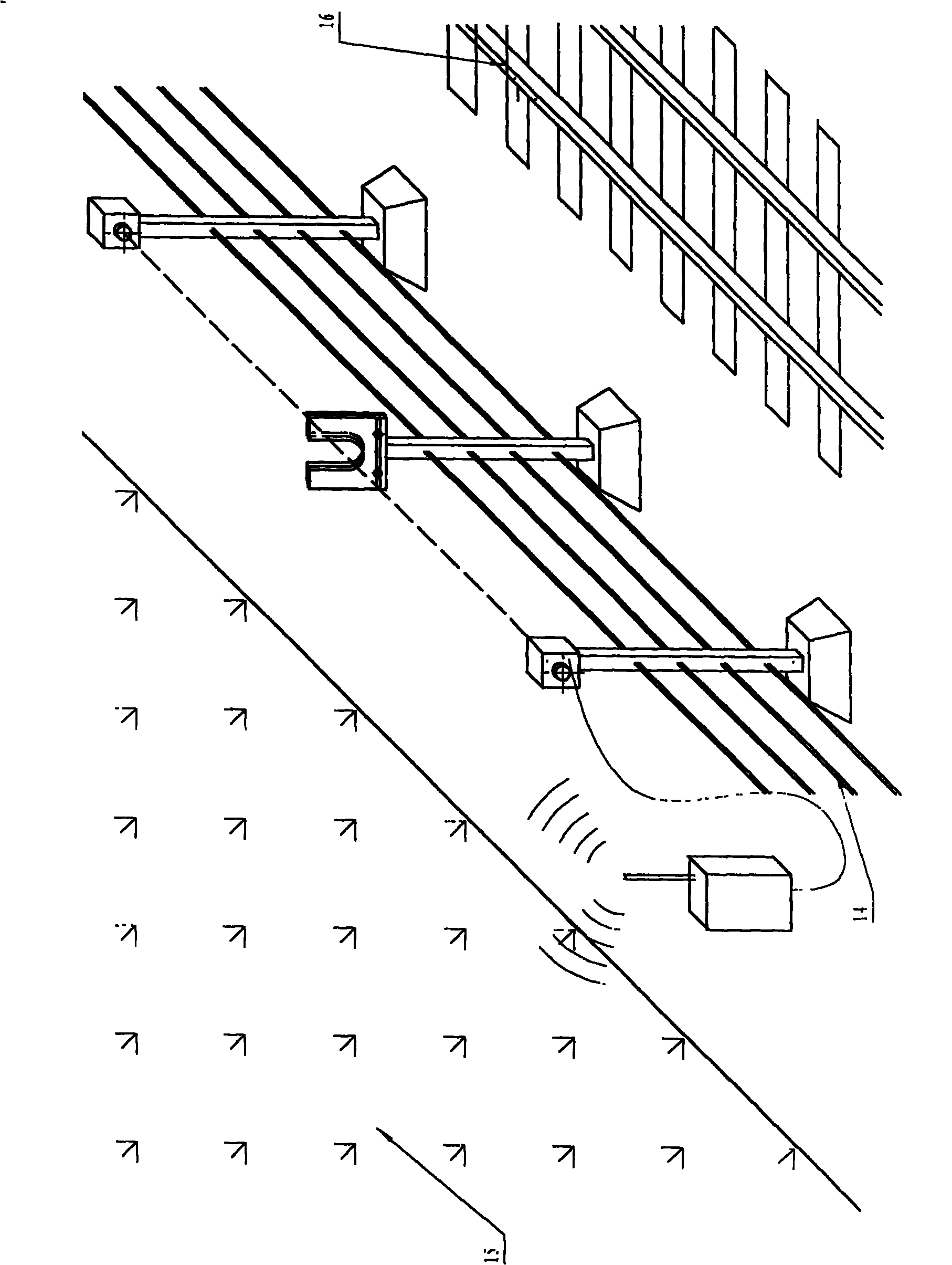 Photoelectric rockfall, landslide and collapse monitoring method, and monitoring and alarming device