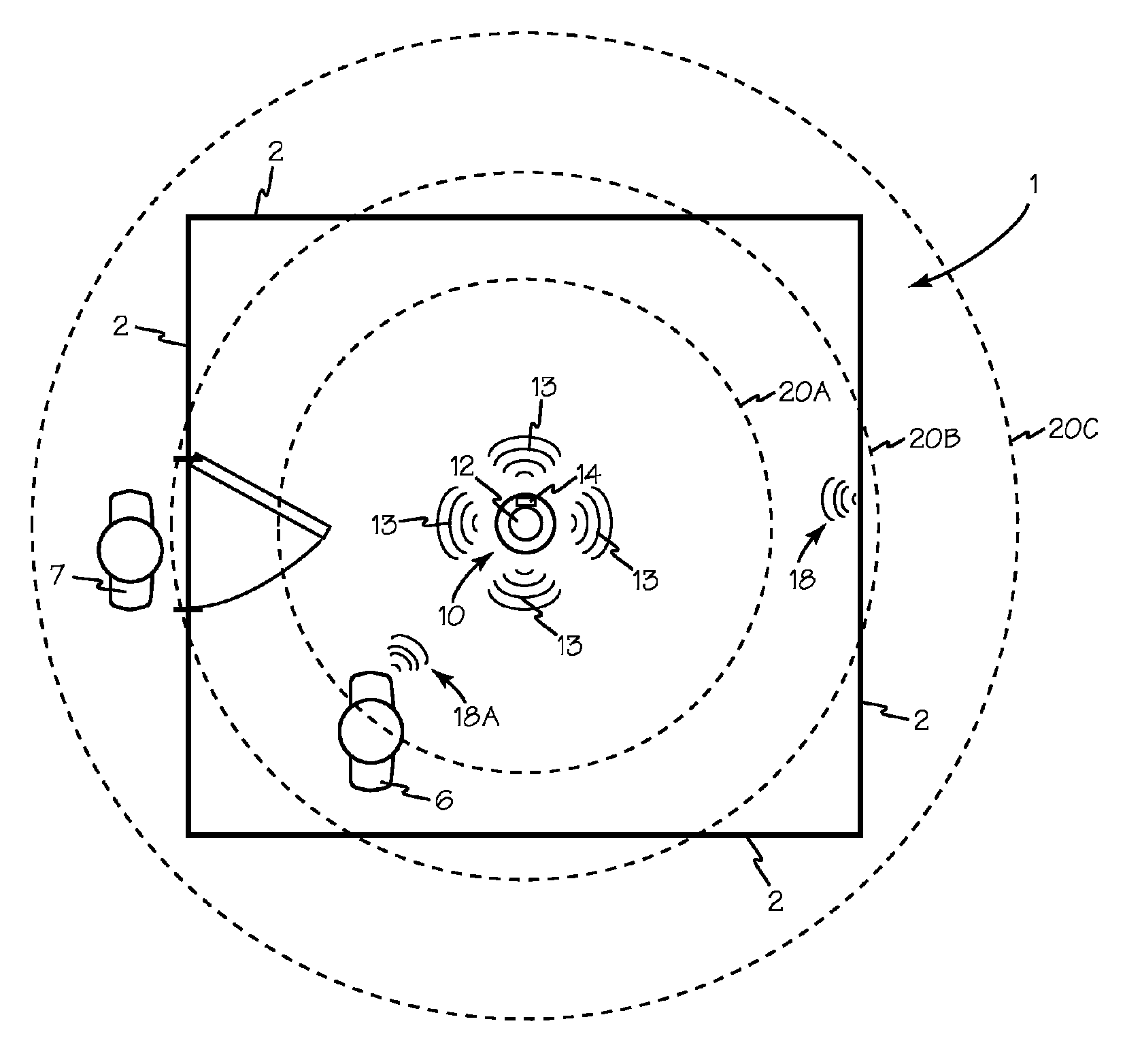 Ultrasonic sensor control system for occupancy sensing