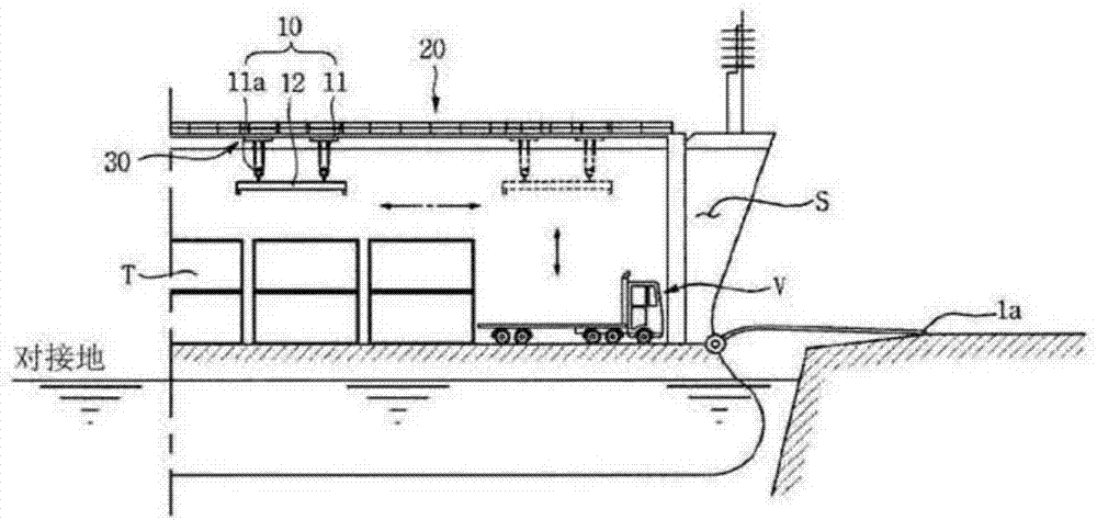 LNG tank container transport ship, and transport method using same