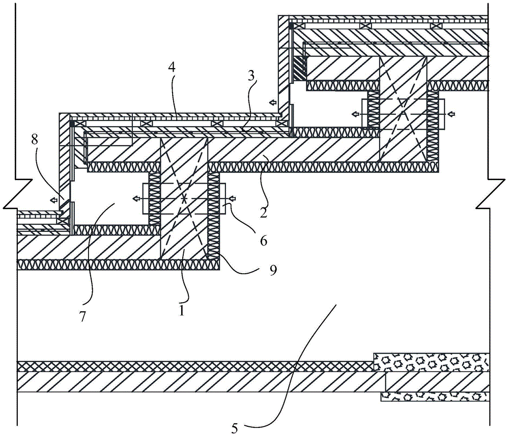 Stand air conditioner underfloor air supply structure and construction method