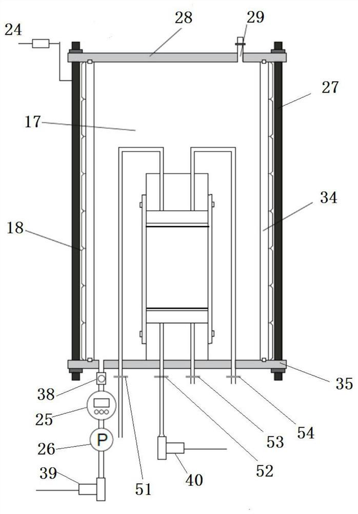 Multi-union flexible wall permeameter with infinite volume injection under graded confining pressure and test method