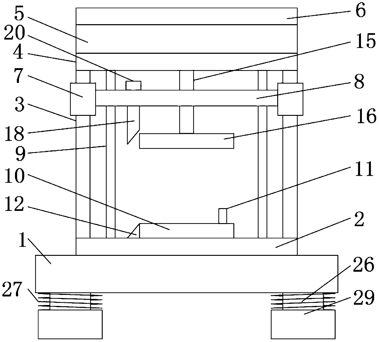 Corner folding device for machining hardware machinery