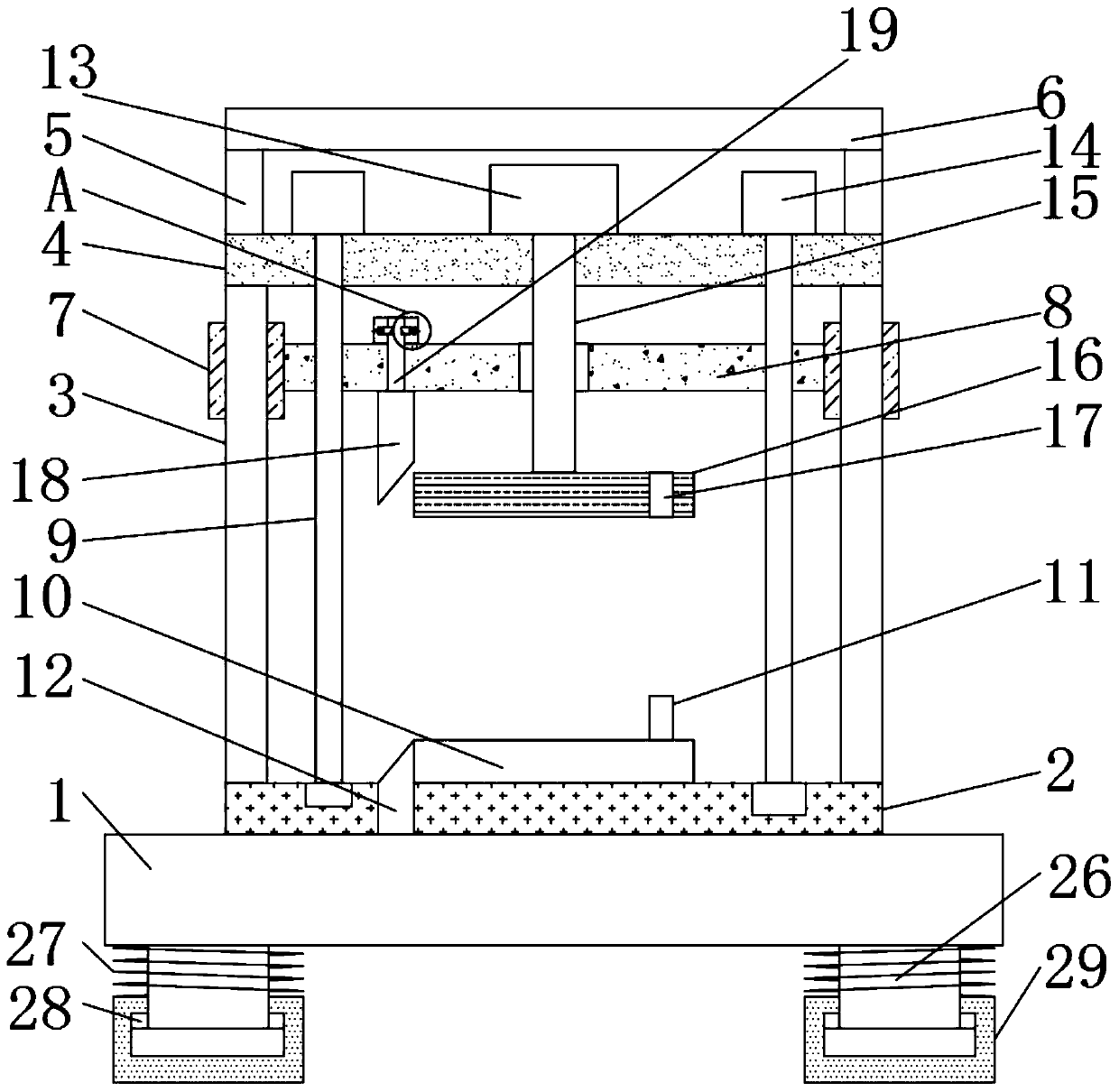 Corner folding device for machining hardware machinery