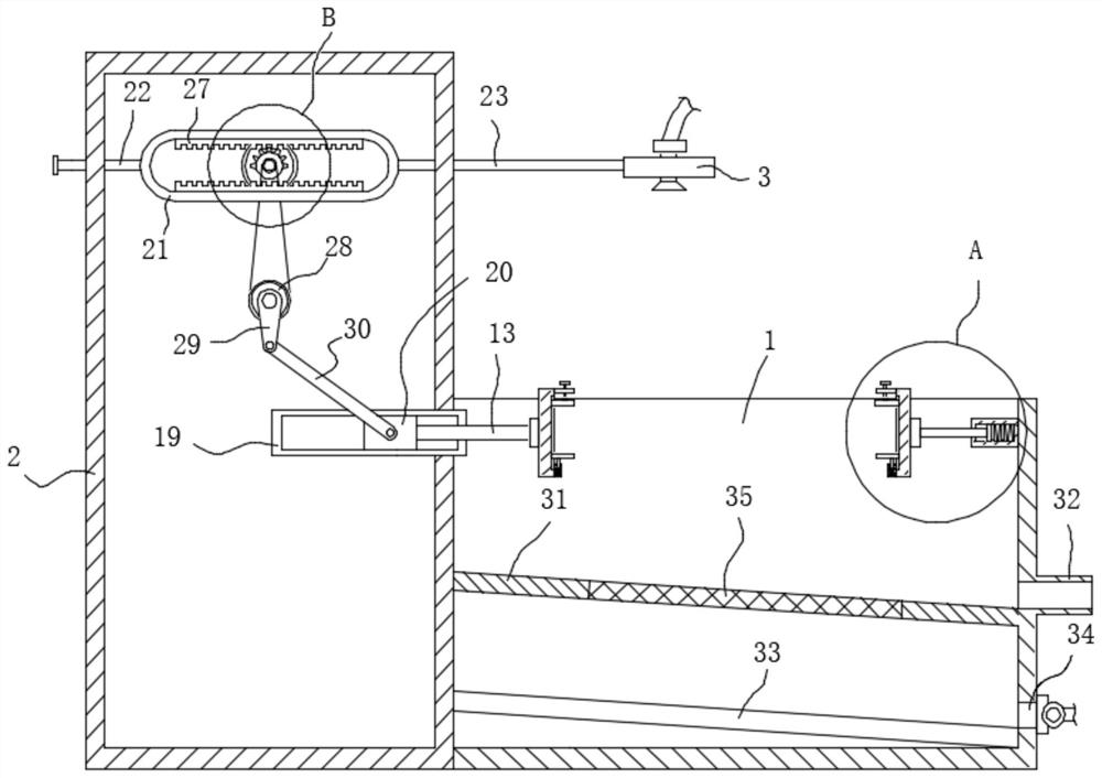 Petroleum drill rod thread machining auxiliary device