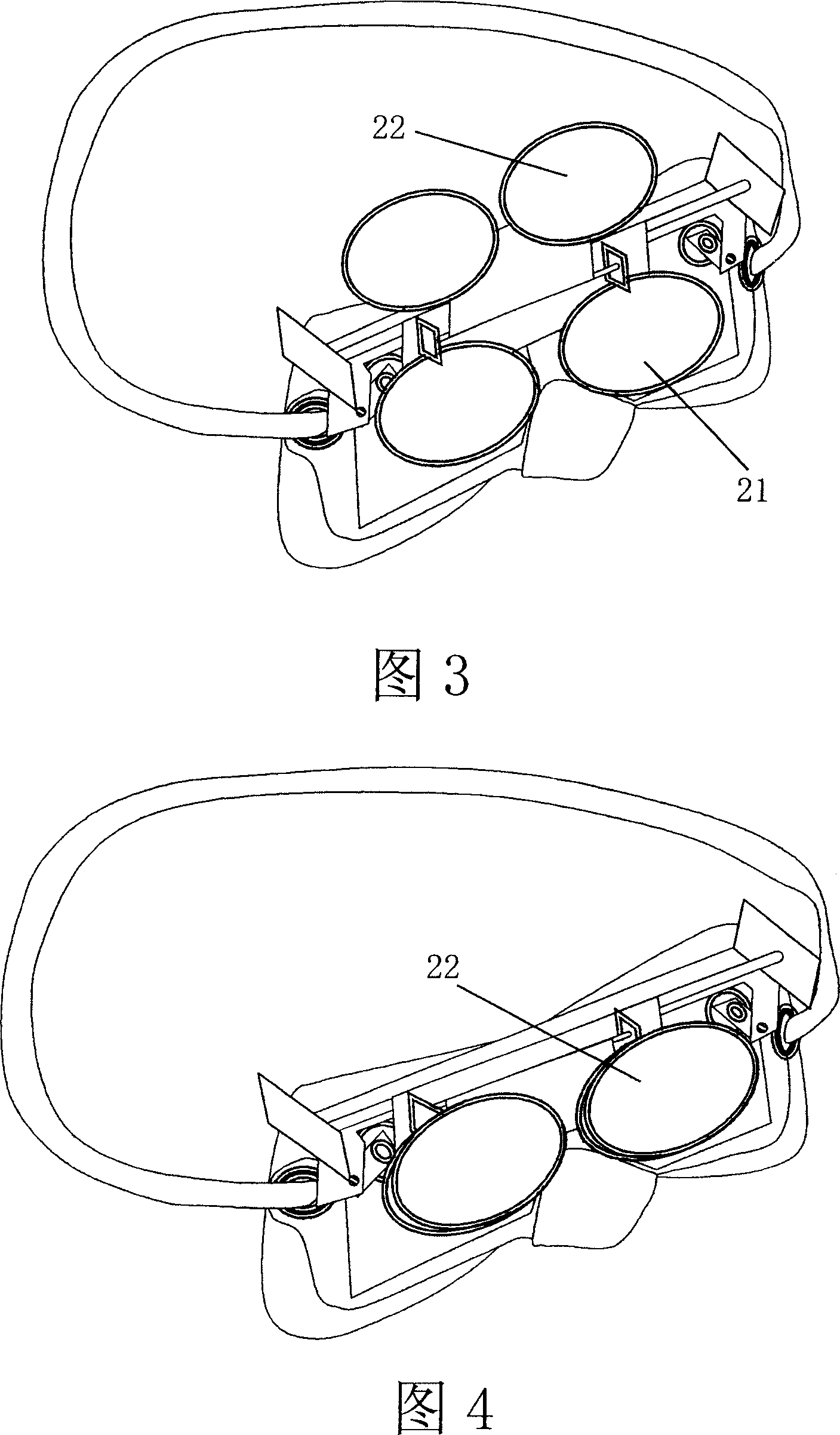 Vision corrector for diving mask