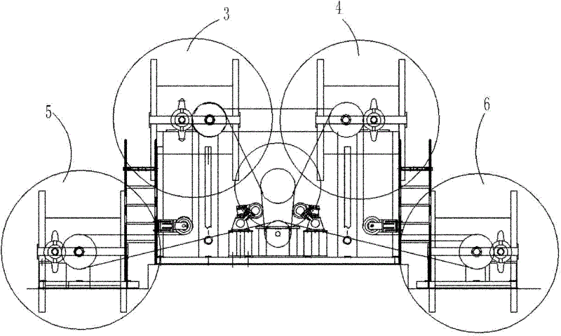 Centralized rotary creel stand