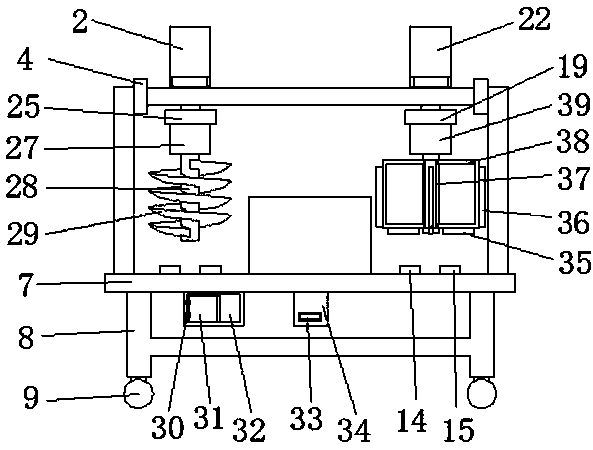 Easy-to-clean material blending device for puffed food