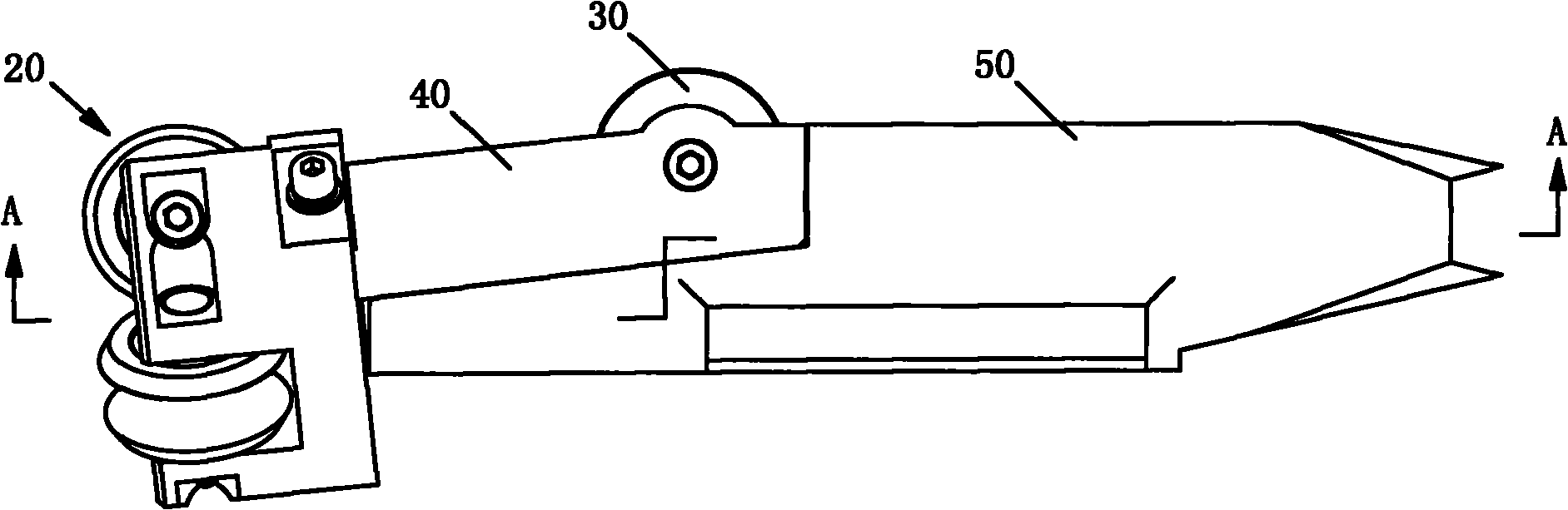 Core fixing type pinch roll guide