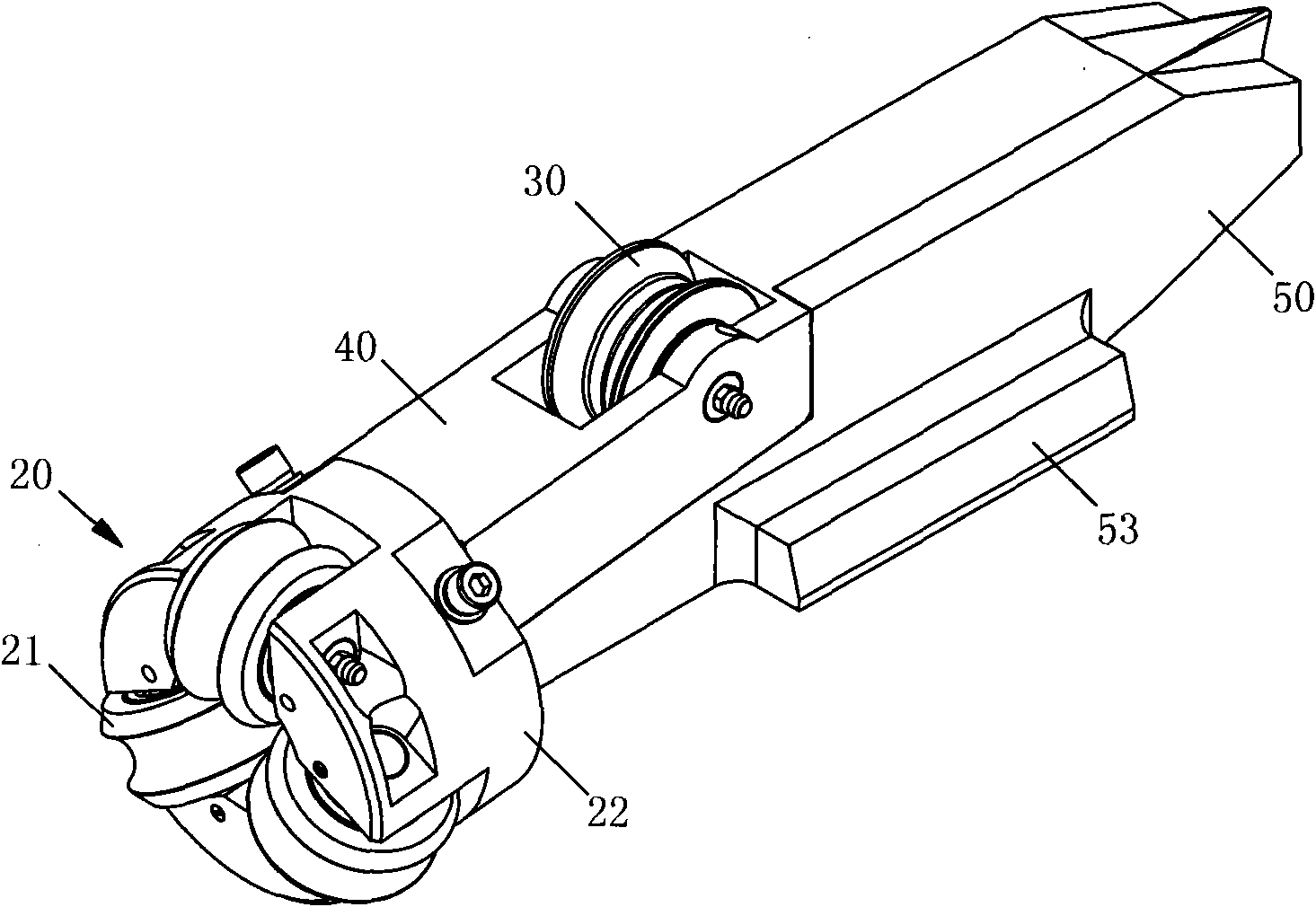 Core fixing type pinch roll guide