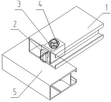 Border direct-splicing connection structure of all-aluminum furniture cabinet