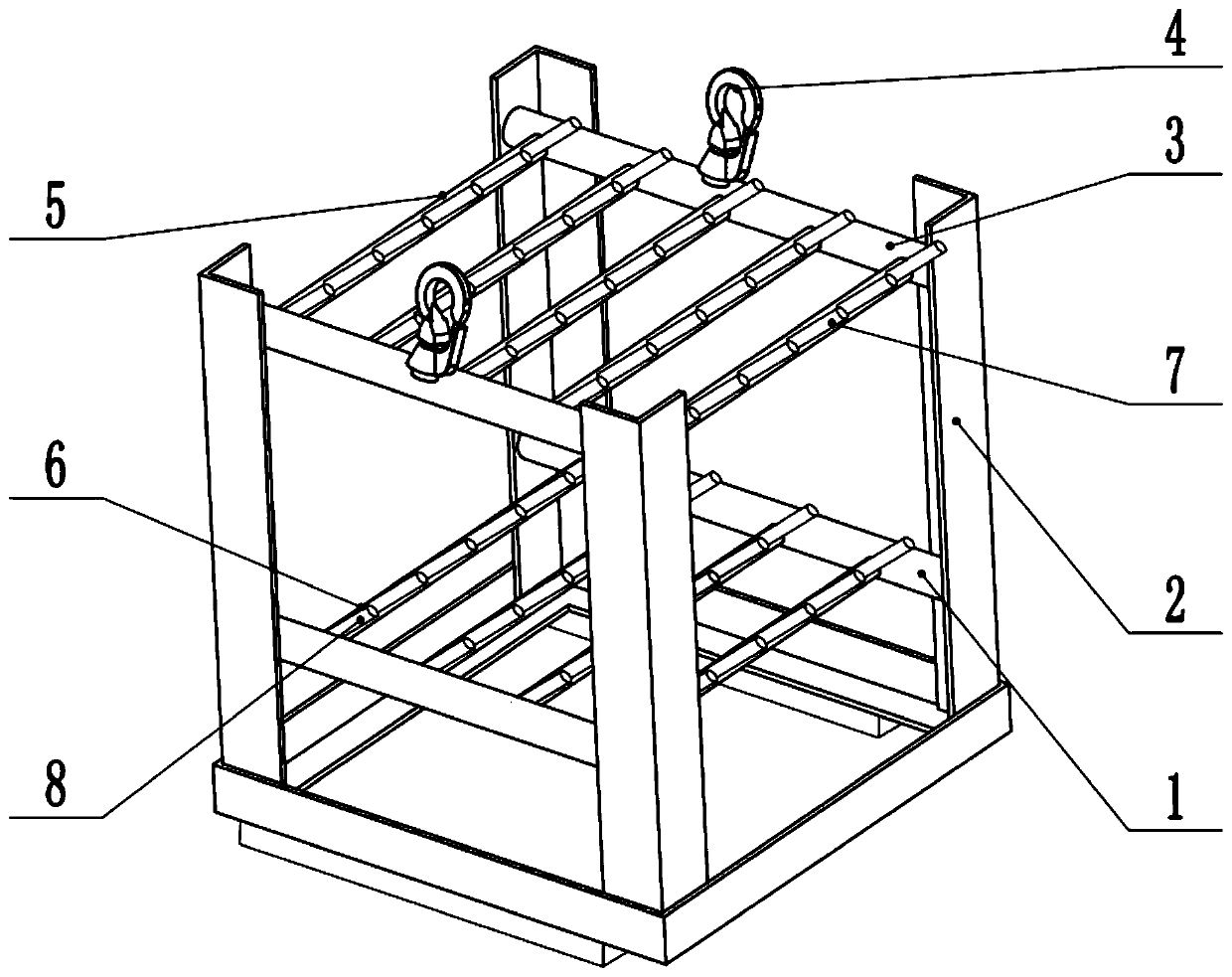 Hanger for bent tube zinc plating