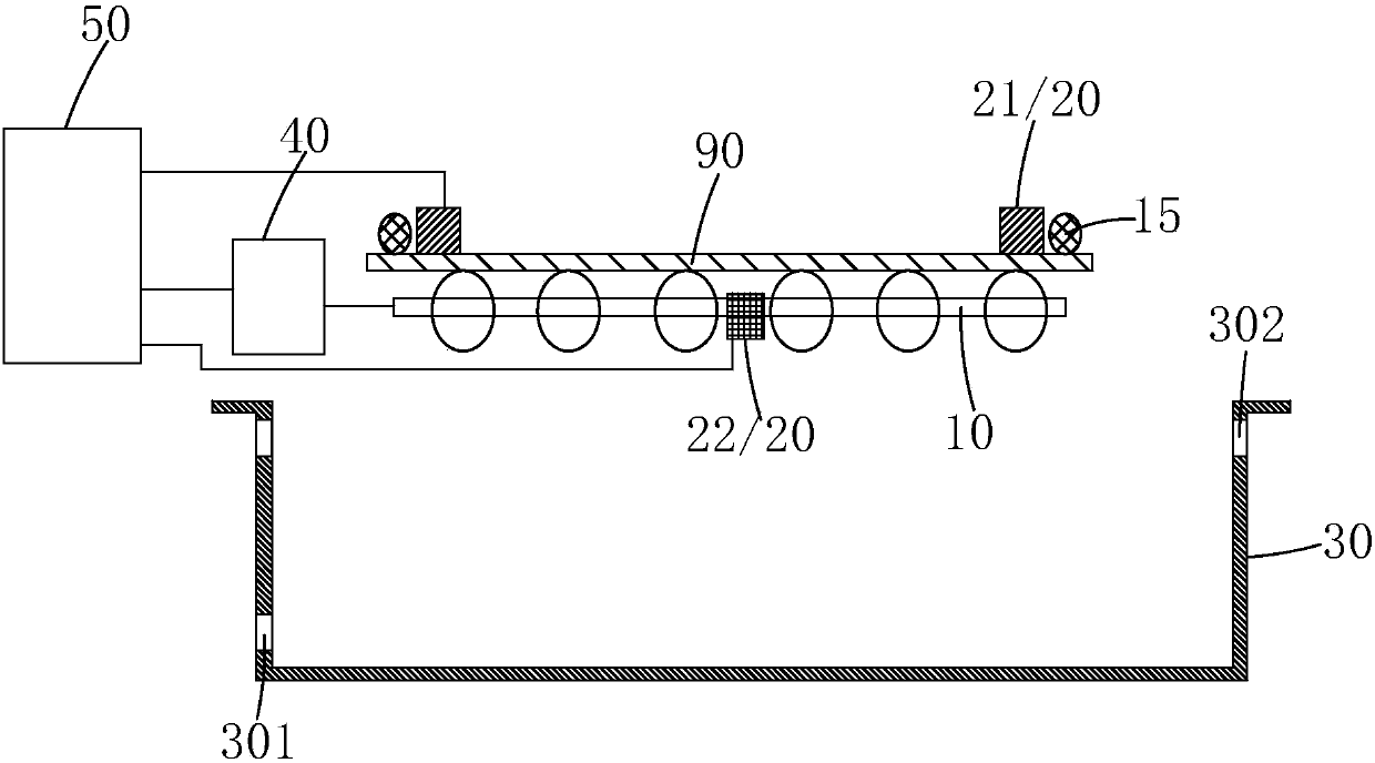 Dip-mode etching device and dip-mode etching method