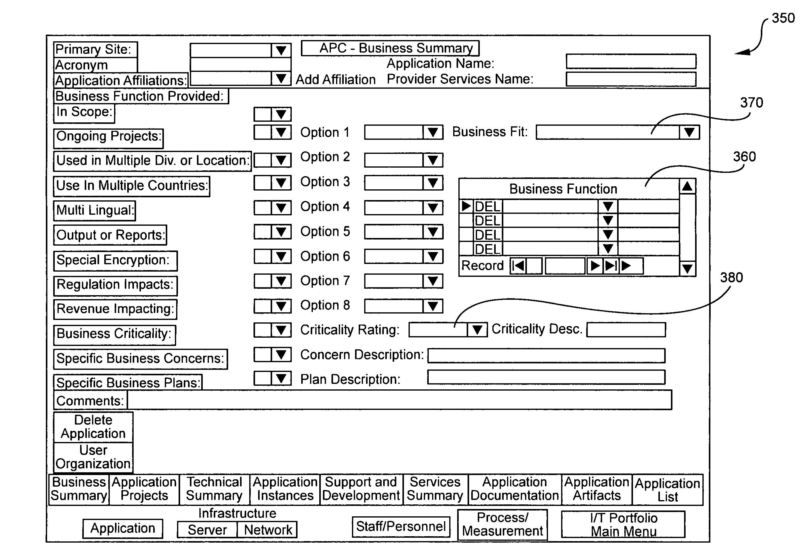 Method of evaluating business components in an enterprise