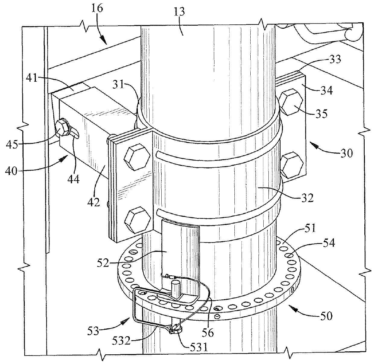 Apparatus for adjusting the orientation of a movable photovoltaic lamppost