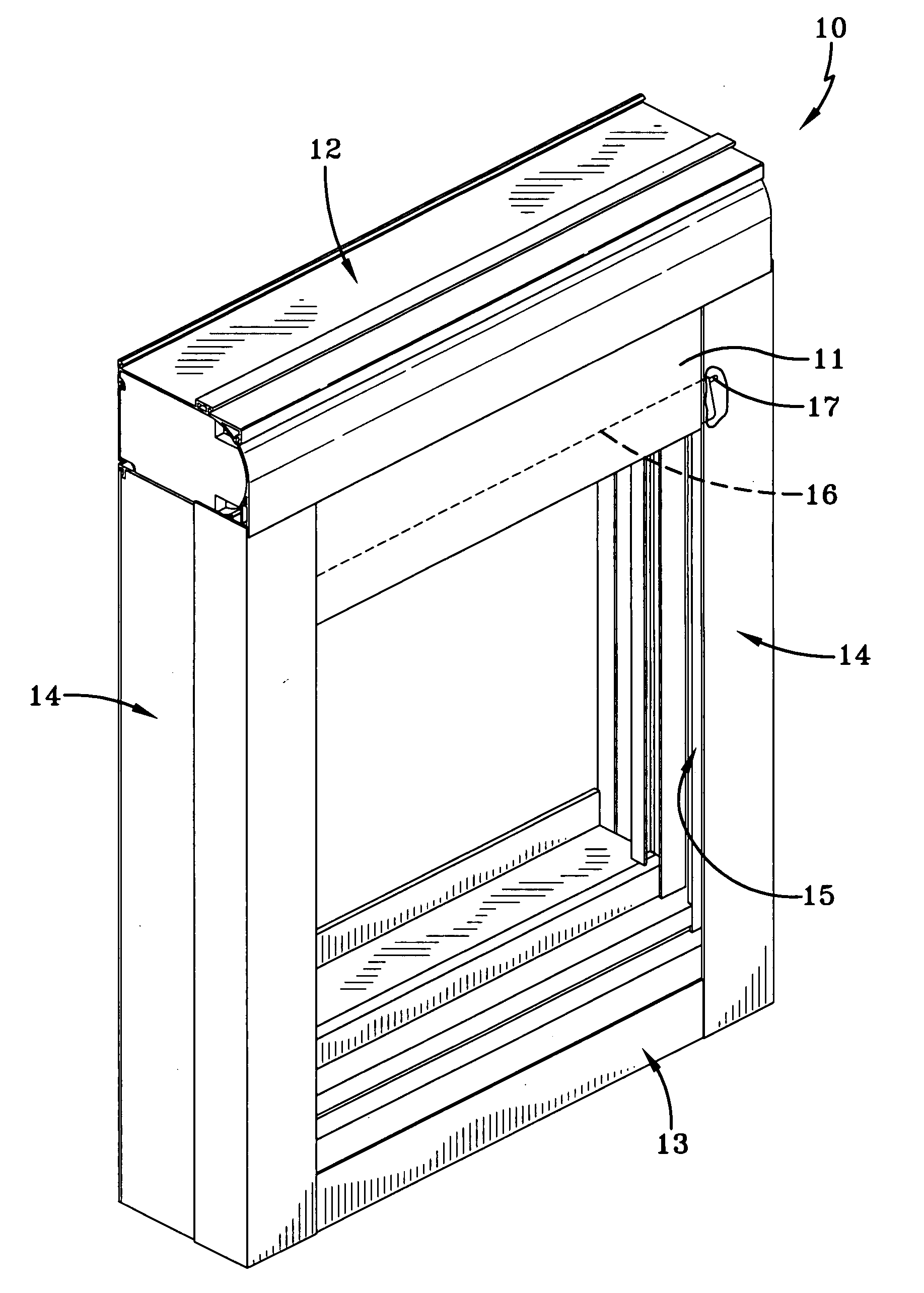 Assembly to lock a storm curtain adjacent to an opening in a building