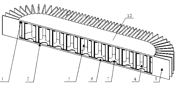 Microgroove group composite phase change radiator