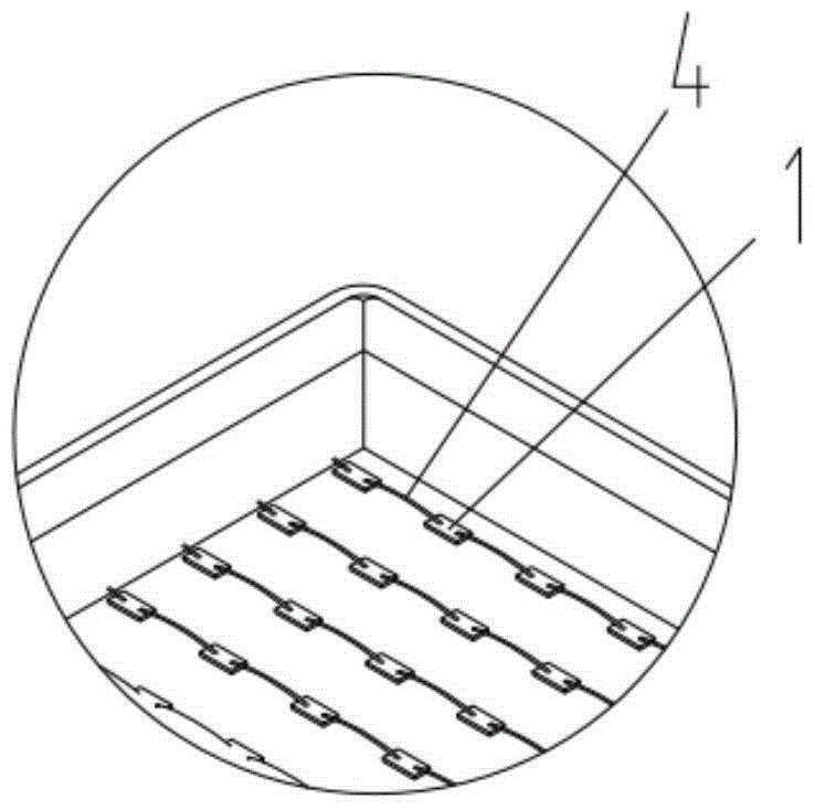 COB light source light emitting structure and application thereof